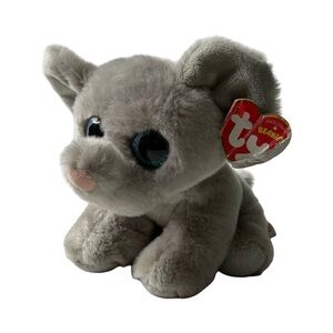 Collectable Beanie Baby Ty Grey Plushy 6" WHOPPER The Elephant